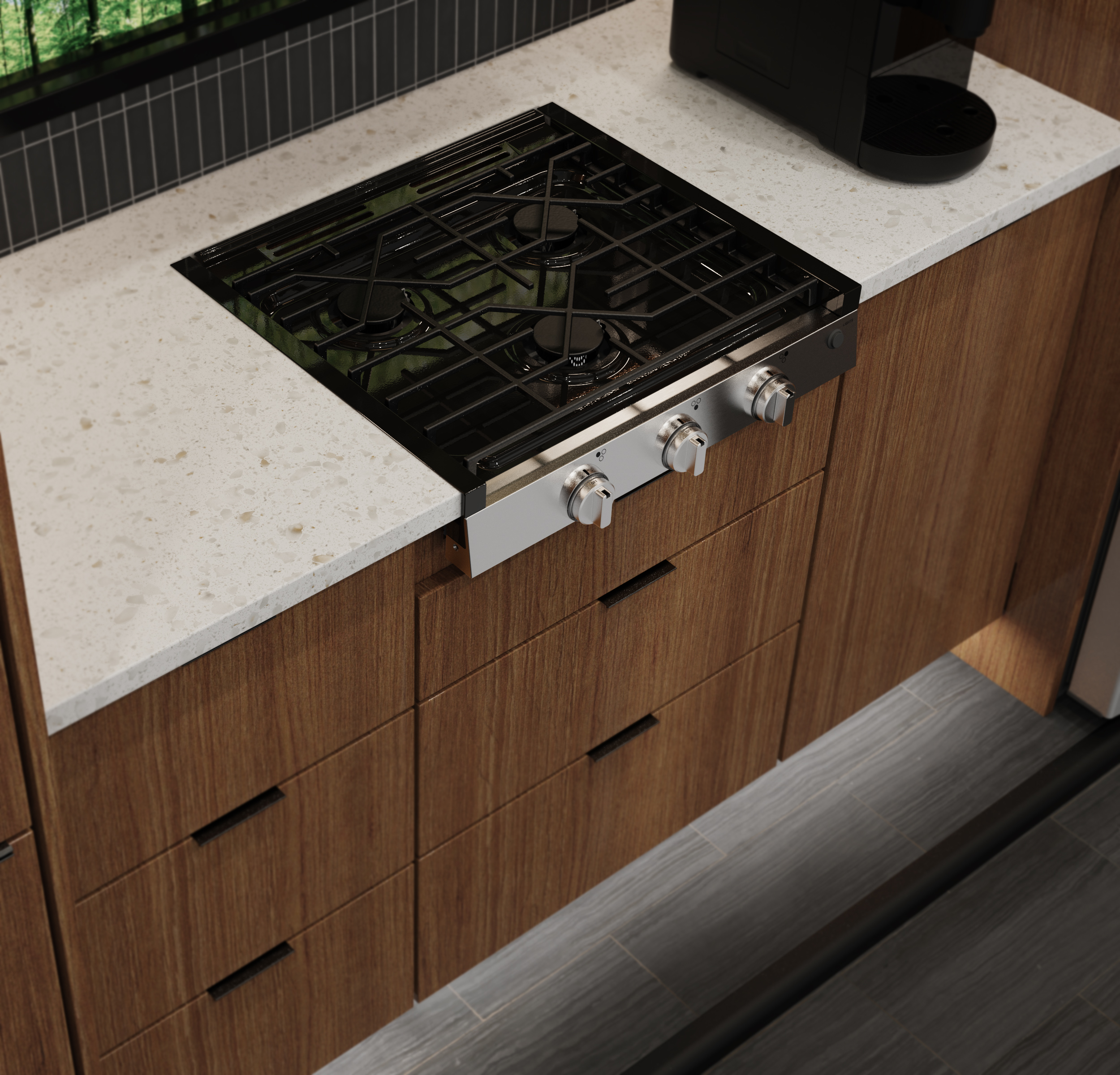 GE Profile™ 21” Electric Ignition Rangetop PLU621RWSS