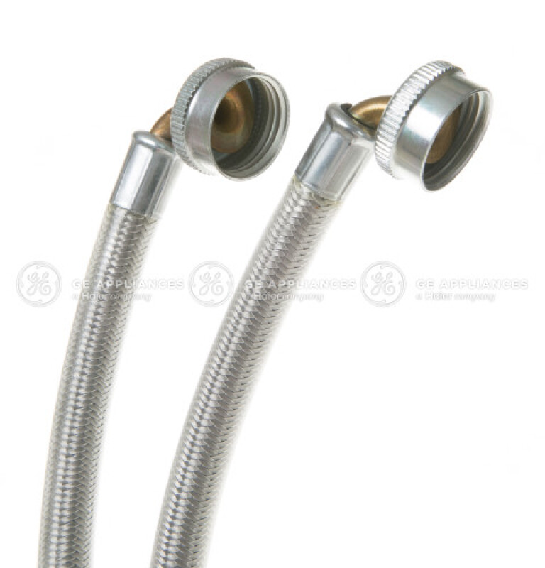 Stainless Washer Hose 6' (2pk) With 90 Elbow PM14X10011