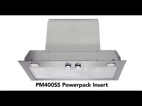 21-Inch Custom Range Hood Power Pack Insert w/ Easy Install System, 450 Max Blower CFM PM400SS