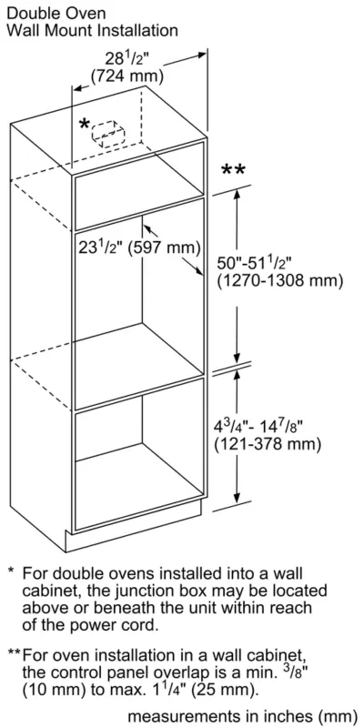 Double Wall Oven PO302W