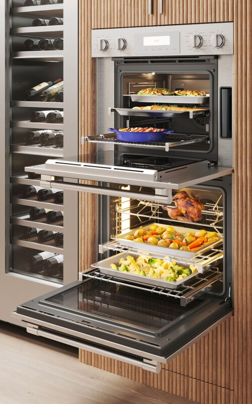 Professional Series 30" Built-In Double Electric Steam and Convection Wall Oven PODS302B