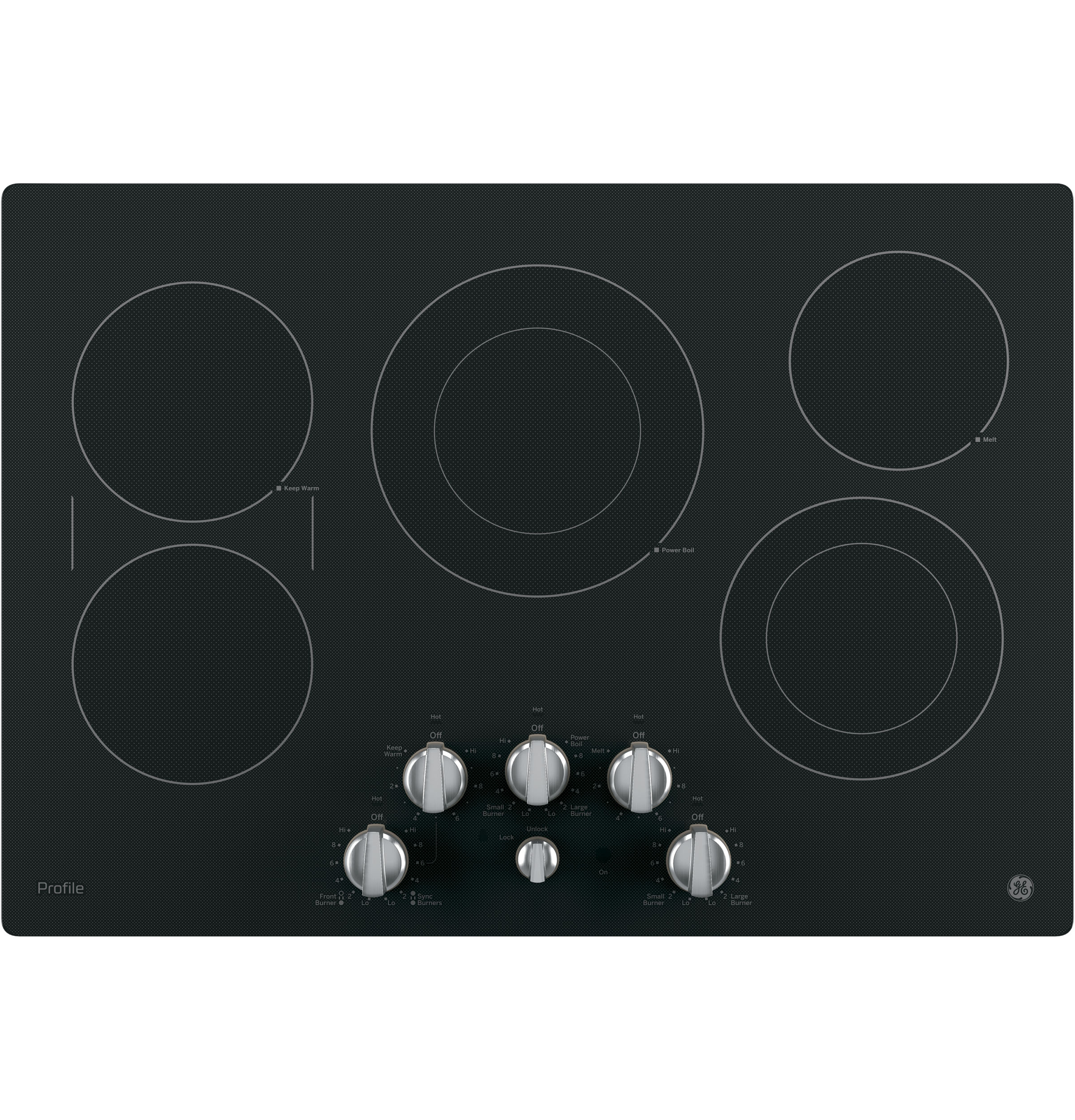 30" Built-In Knob Control Electric Cooktop PP7030EJES