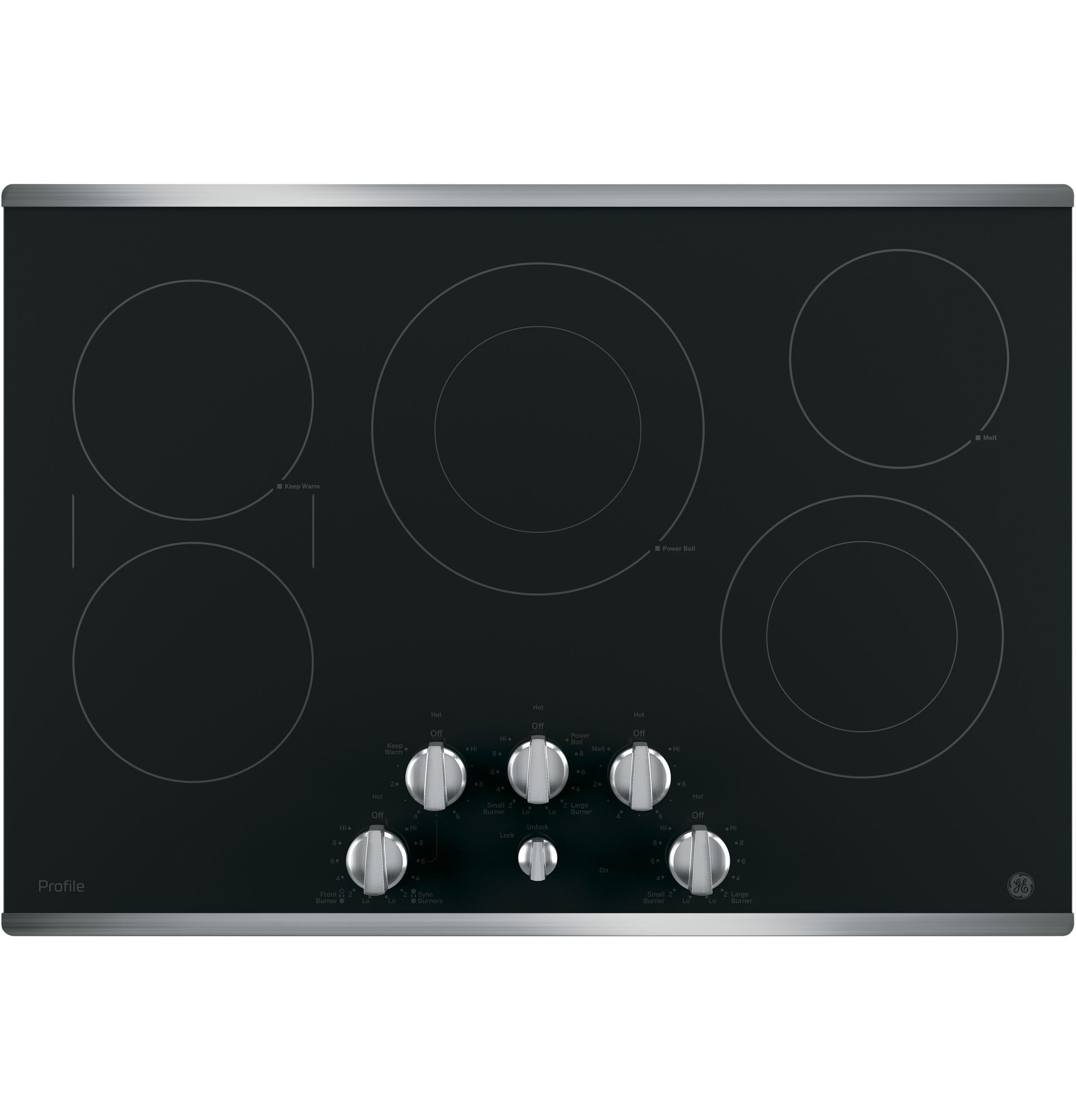 30" Built-In Knob Control Electric Cooktop PP7030SJSS