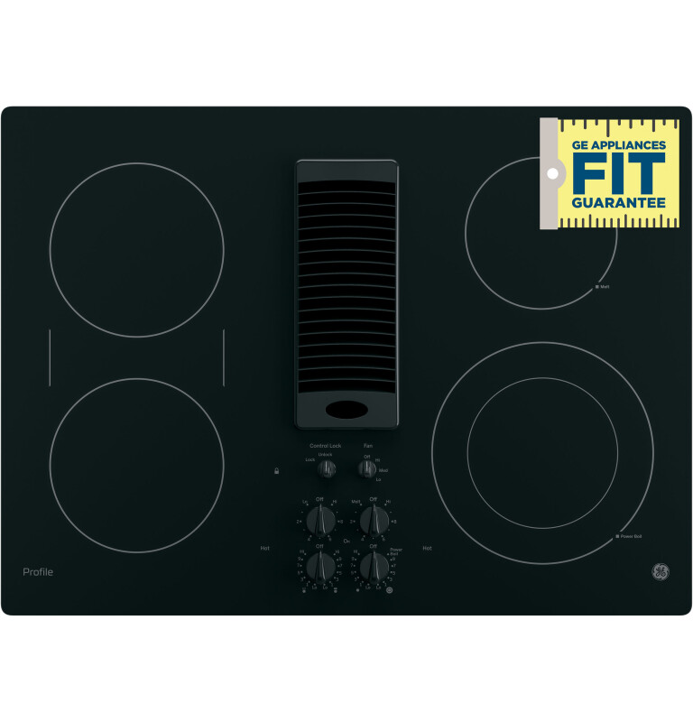30" Downdraft Electric Cooktop PP9830DJBB