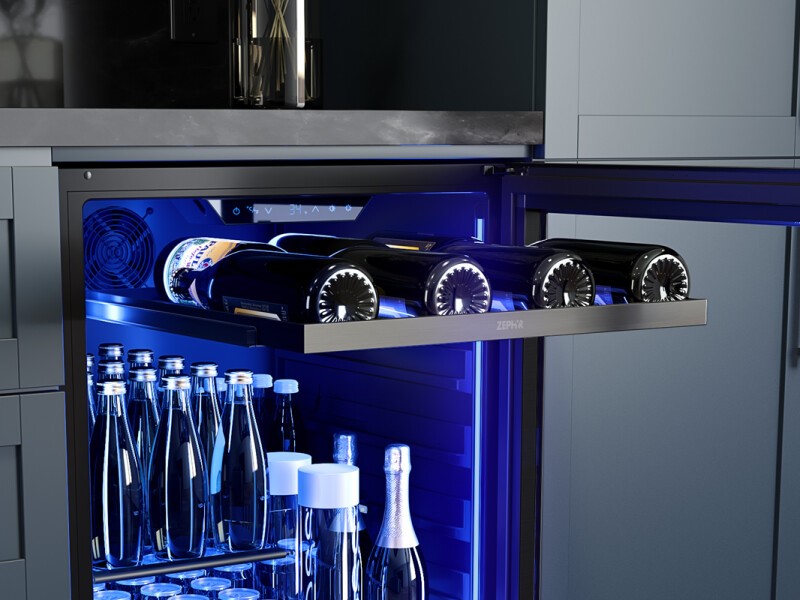 24" Single Zone Beverage Cooler PRB24C01CBSG