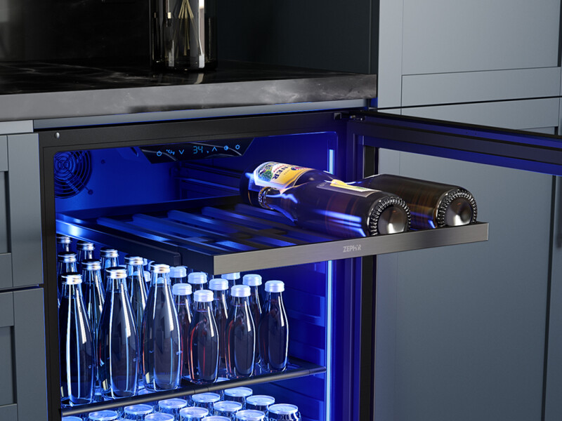 24" Single Zone Beverage Cooler PRB24C01CBSG