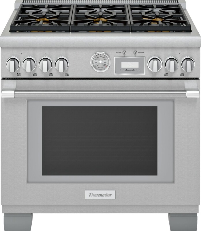 Thermador Dual Fuel Professional Range 36" Pro Grand Commercial Depth Stainless Steel PRD366WGU Picture 1