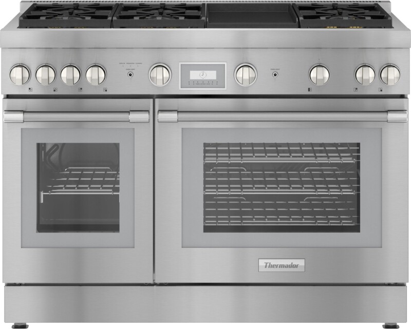 Thermador Dual Fuel Professional Range 48" Pro Harmony Standard Depth Stainless Steel PRD486WDHU Picture 1
