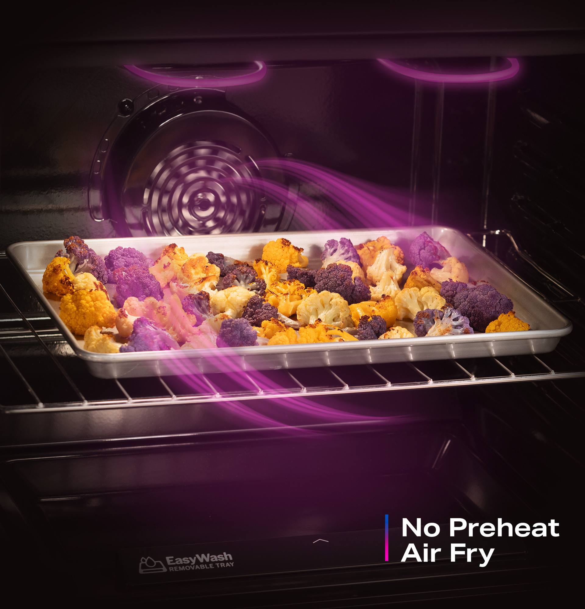30” Smart Free-Standing Electric Convection Range with No Preheat Air Fry and EasyWash Oven Tray PRF700AYFS