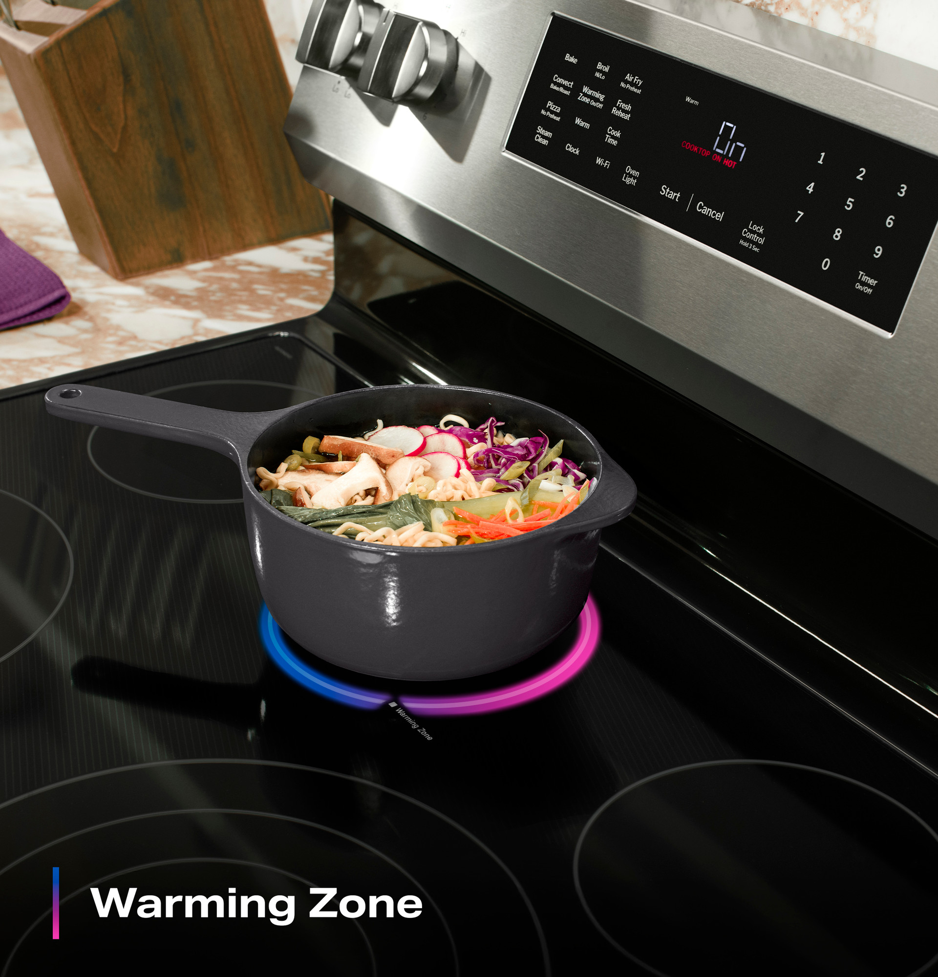 30” Smart Free-Standing Electric Convection Range with No Preheat Air Fry and EasyWash Oven Tray PRF700AYFS