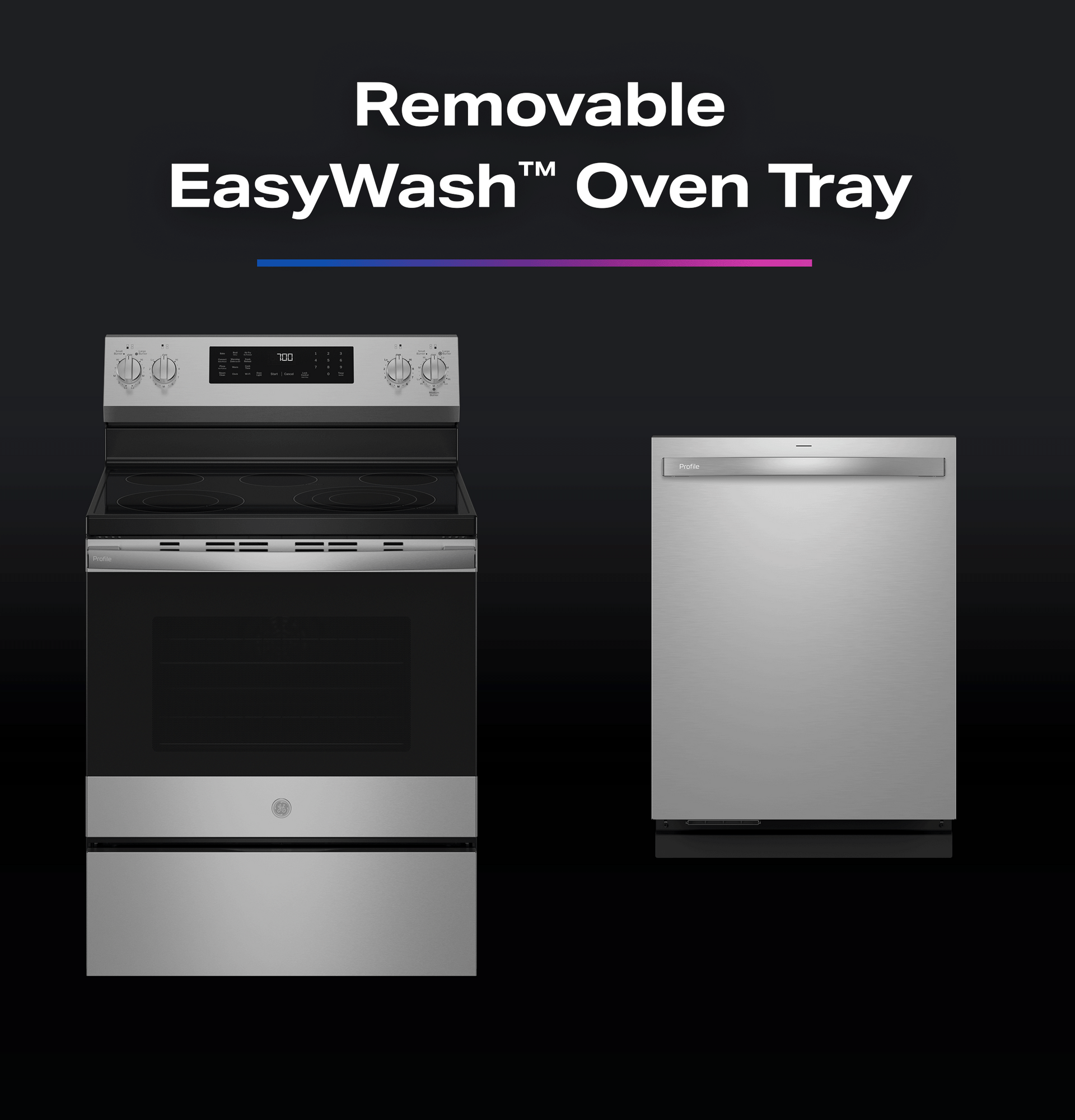 30” Smart Free-Standing Electric Convection Range with No Preheat Air Fry and EasyWash Oven Tray PRF700AYFS
