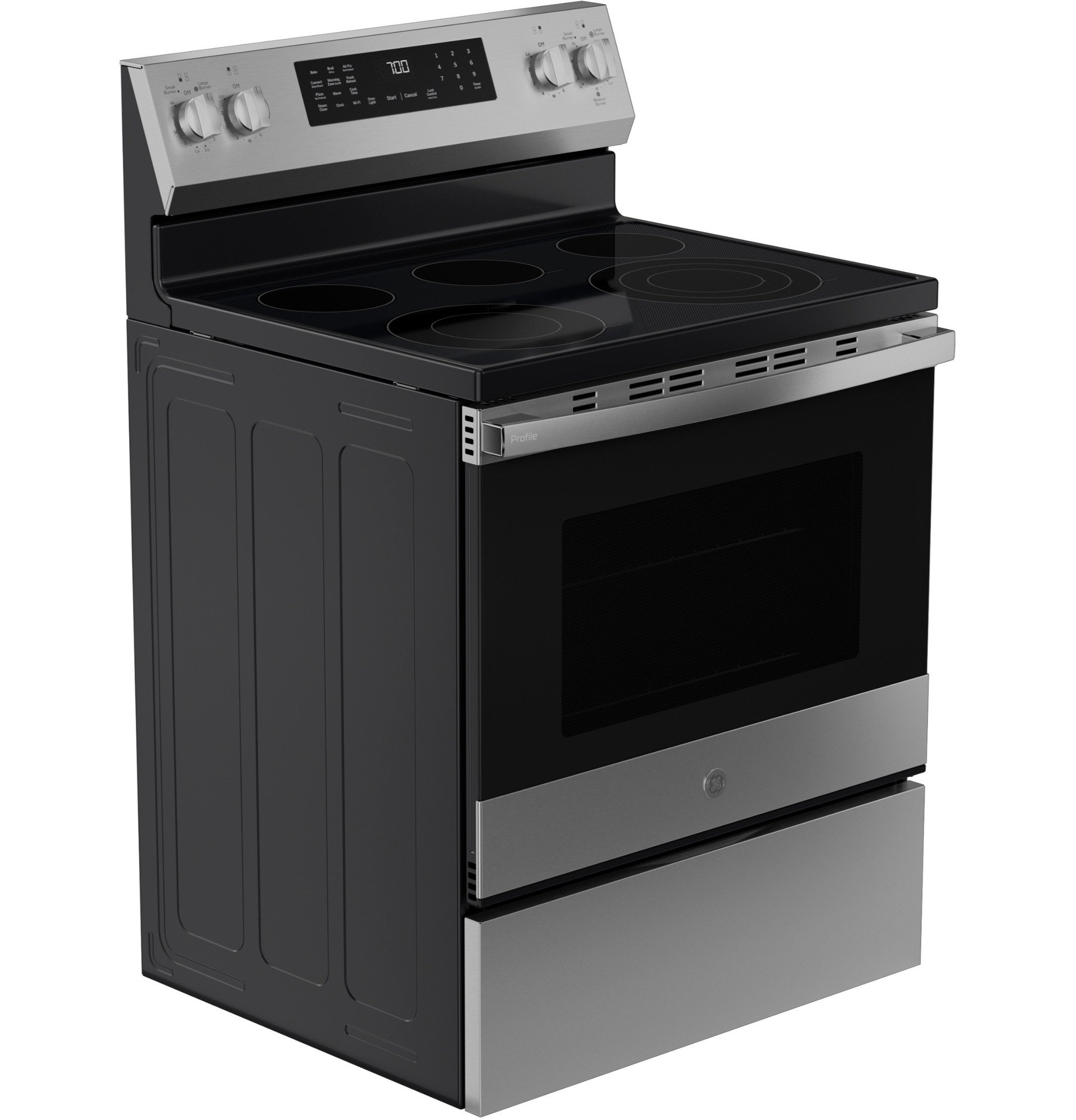 30” Smart Free-Standing Electric Convection Range with No Preheat Air Fry and EasyWash Oven Tray PRF700AYFS