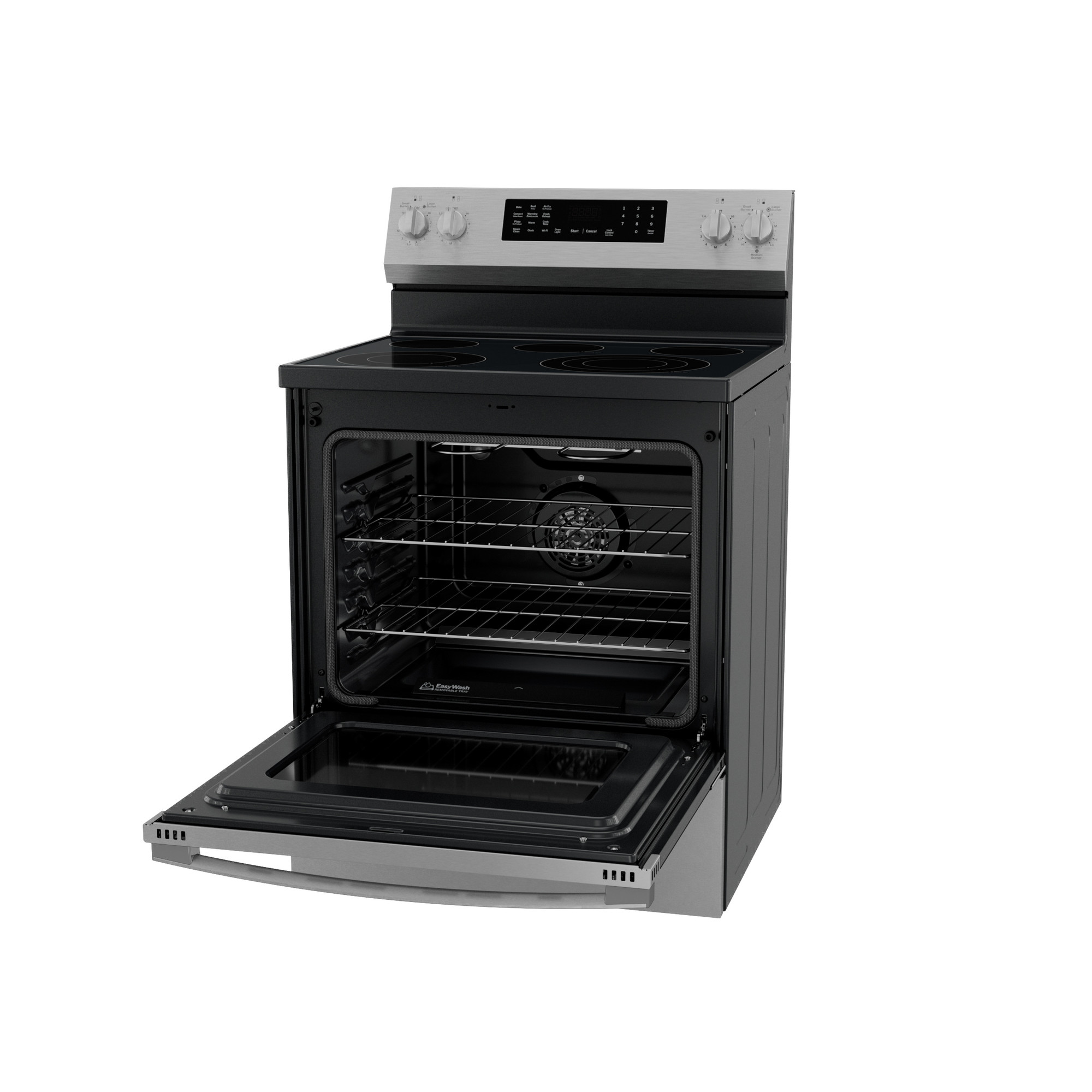 30” Smart Free-Standing Electric Convection Range with No Preheat Air Fry and EasyWash Oven Tray PRF700AYFS