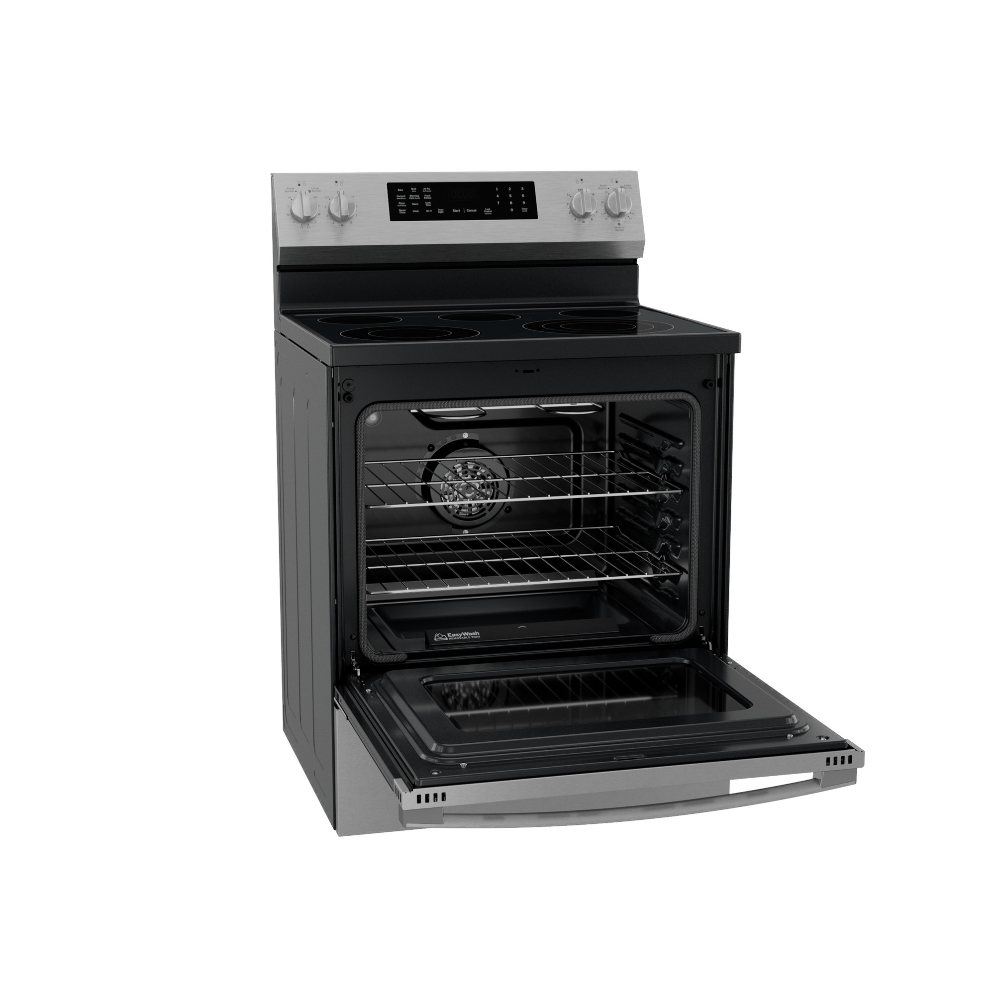 30” Smart Free-Standing Electric Convection Range with No Preheat Air Fry and EasyWash Oven Tray PRF700AYFS