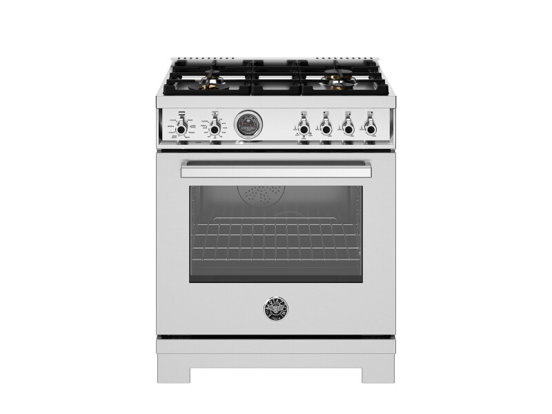 30 inch Dual Fuel Range, 4 Brass Burners, Electric Self-Clean Oven PRO304BFEPROT