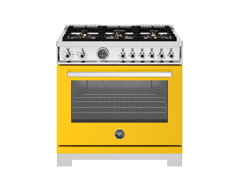 36 inch Dual Fuel Range, 6 Brass Burners and Cast Iron Griddle, Electric Self-Clean Oven PRO366BCFEPXT