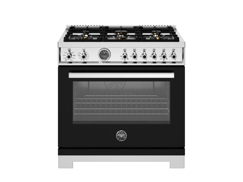 36 inch Dual Fuel Range, 6 Brass Burners and Cast Iron Griddle, Electric Self-Clean Oven PRO366BCFEPXT