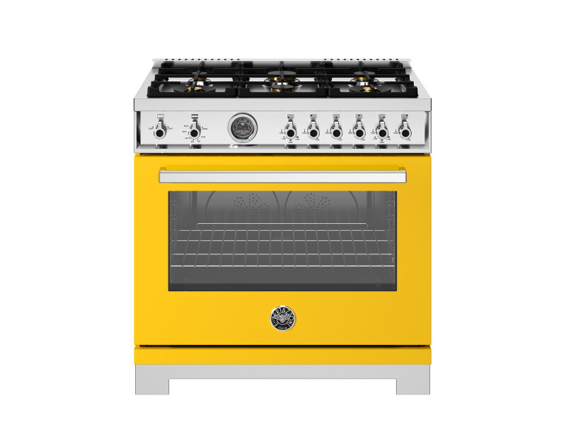36 inch All Gas Range, 6 Brass Burners and Cast Iron Griddle PRO366BCFGMGIT