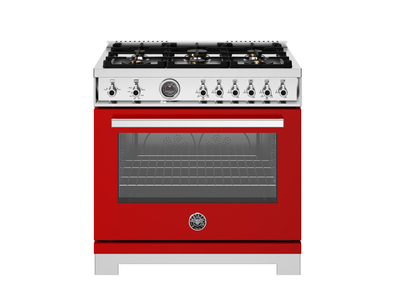 36 inch All Gas Range, 6 Brass Burners and Cast Iron Griddle PRO366BCFGMGIT