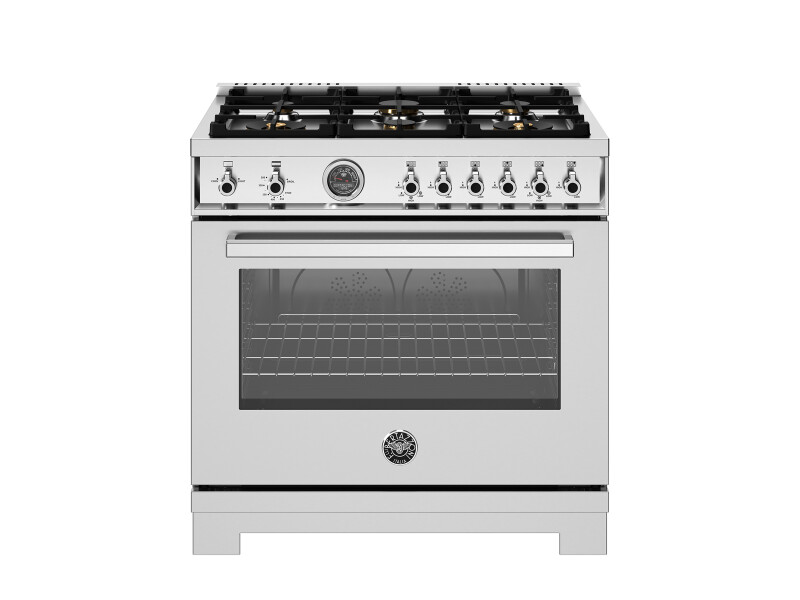 36 inch All Gas Range, 6 Brass Burners and Cast Iron Griddle PRO366BCFGMGIT