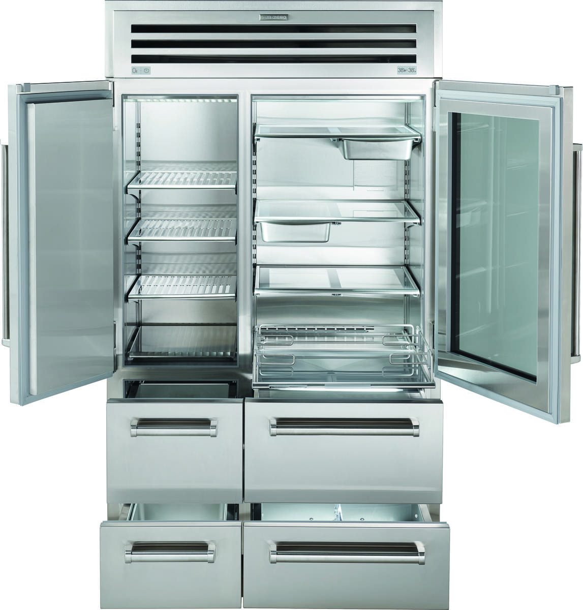 Sub-Zero 48" PRO Refrigerator/Freezer with Glass Door Stainless PRO4850A Picture 1