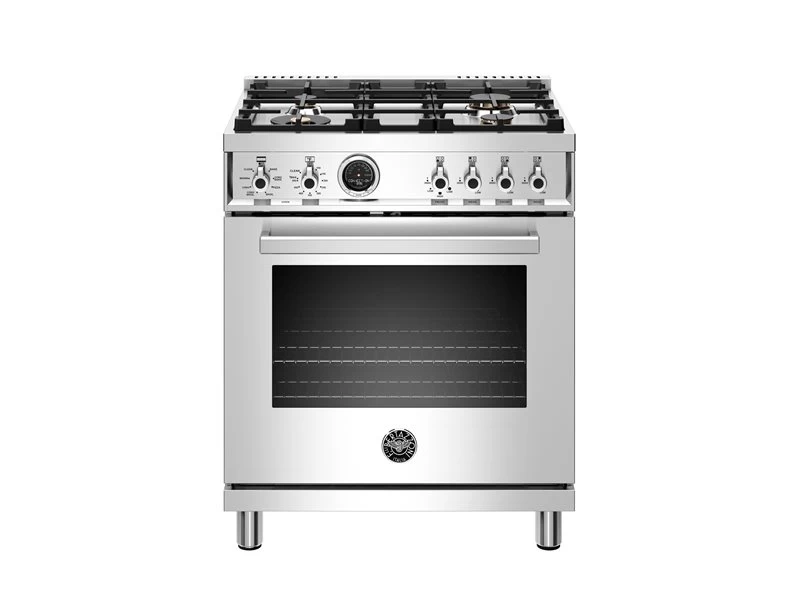30 inch Dual Fuel Range, 4 Brass Burner, Electric Self-Clean Oven PROF304DFSXT
