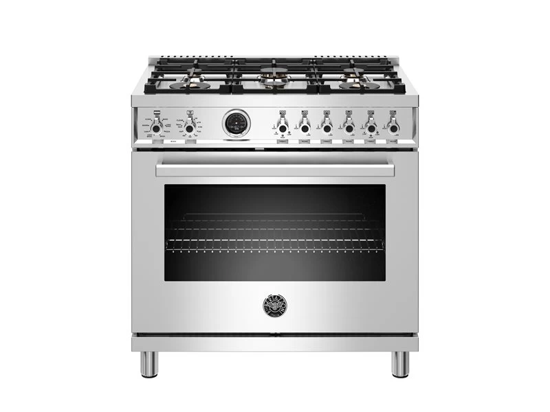 36 inch Dual Fuel Range, 6 Brass Burner, Electric Self-Clean Oven PROF366DFSXT