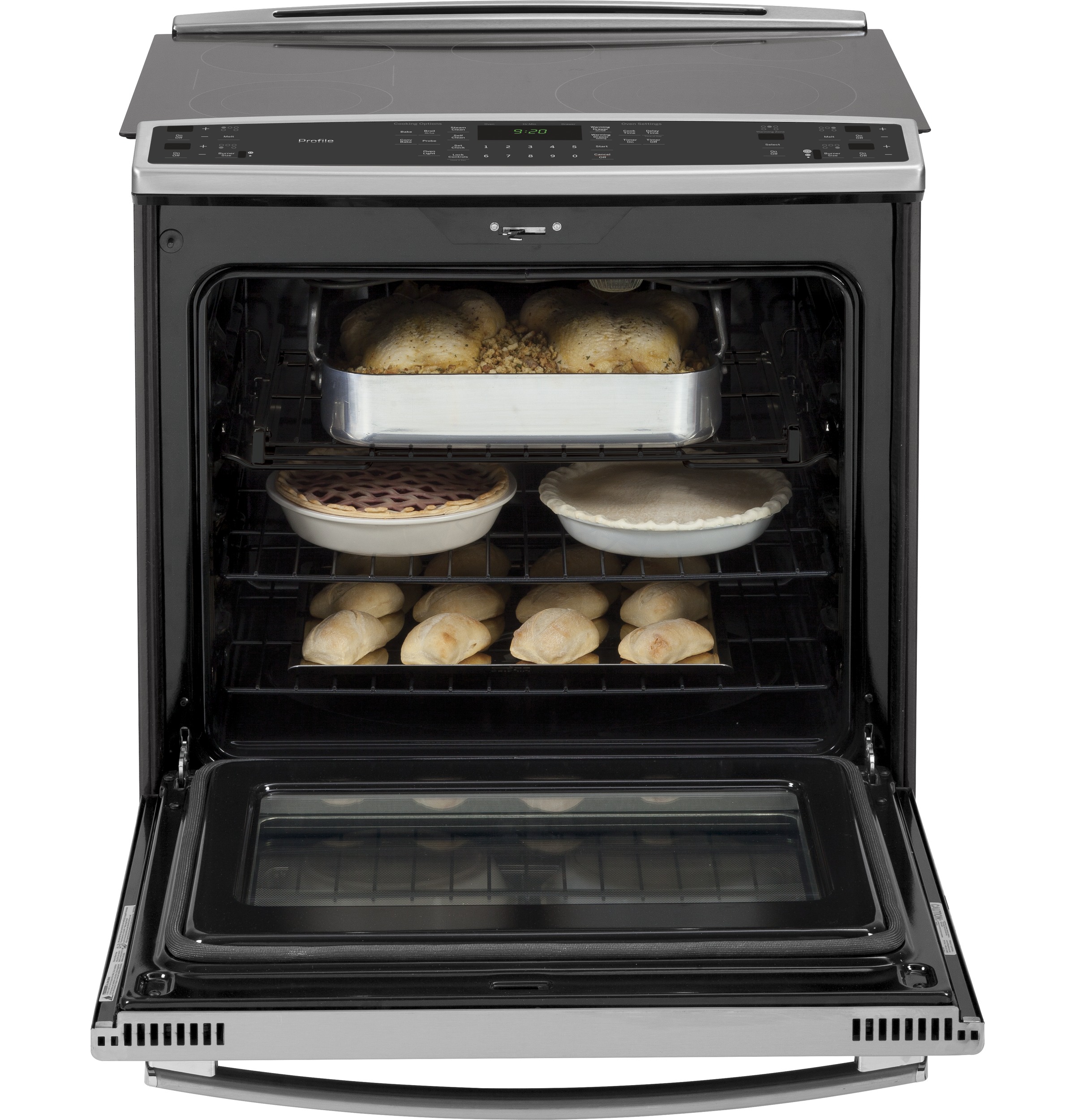 Series 30" Slide-In Front Control Electric Convection Range with Warming Drawer PS920SFSS