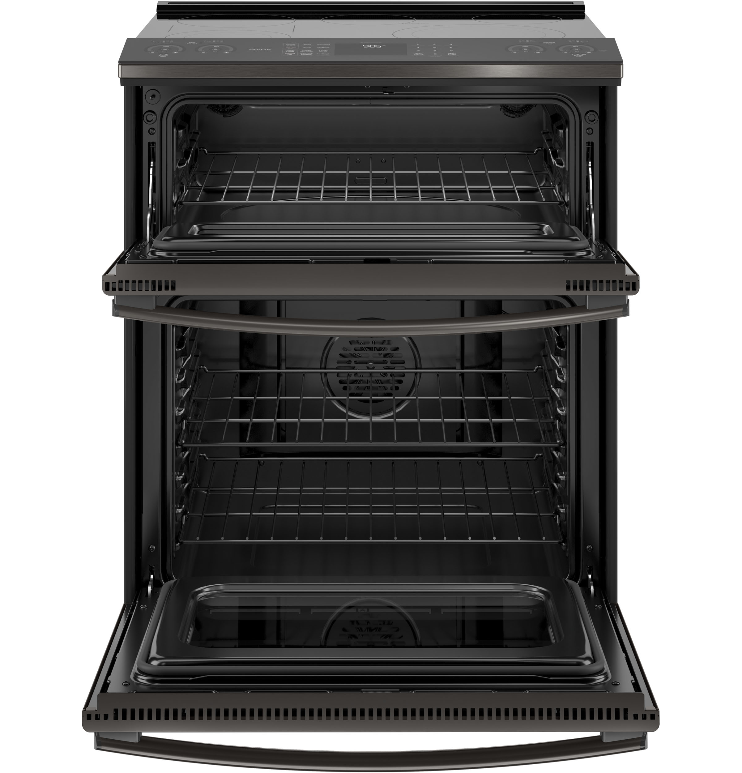 30" Smart Slide-In Electric Double Oven Convection Range PS960BLTS