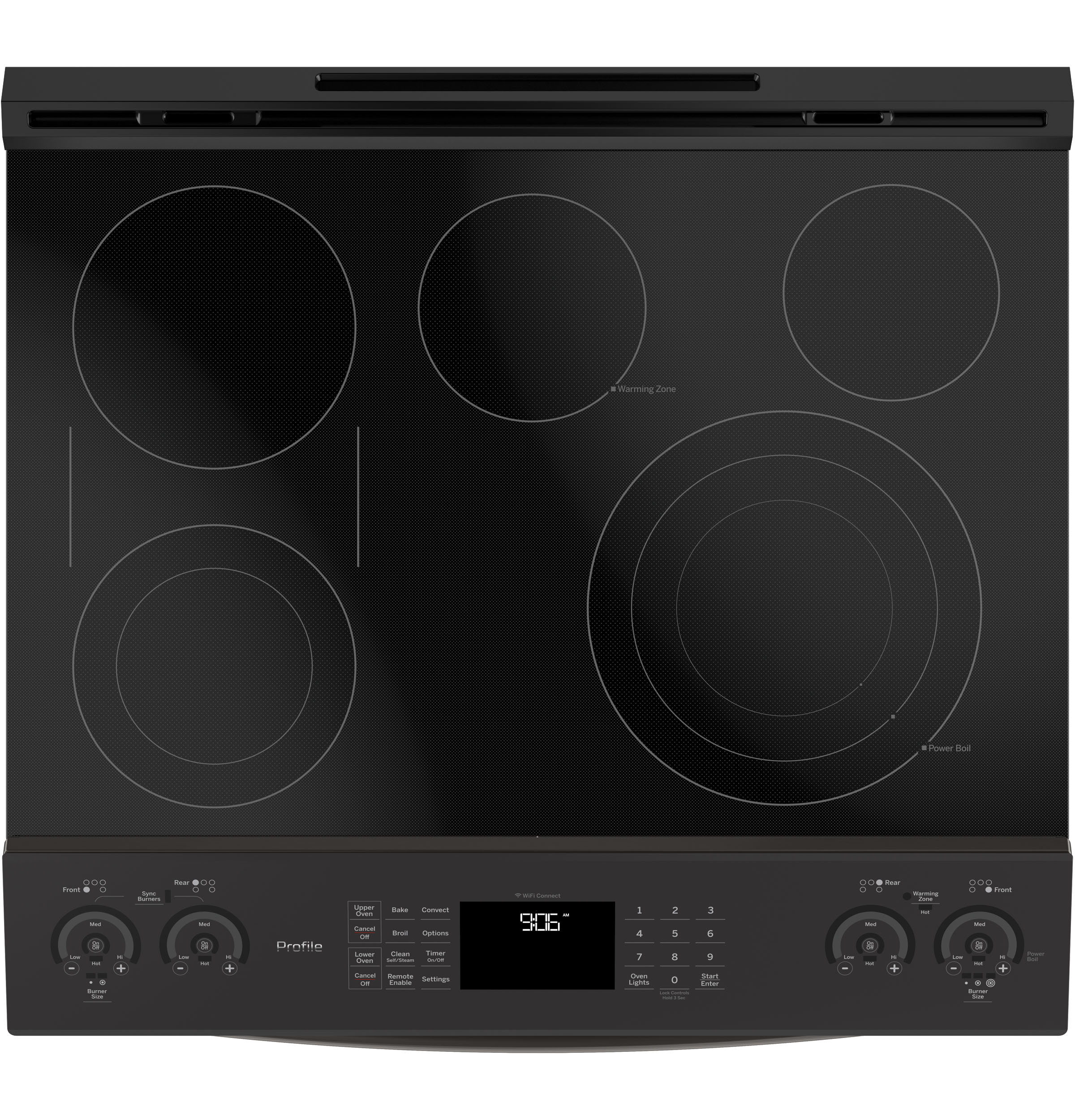 30" Smart Slide-In Electric Double Oven Convection Range PS960BLTS