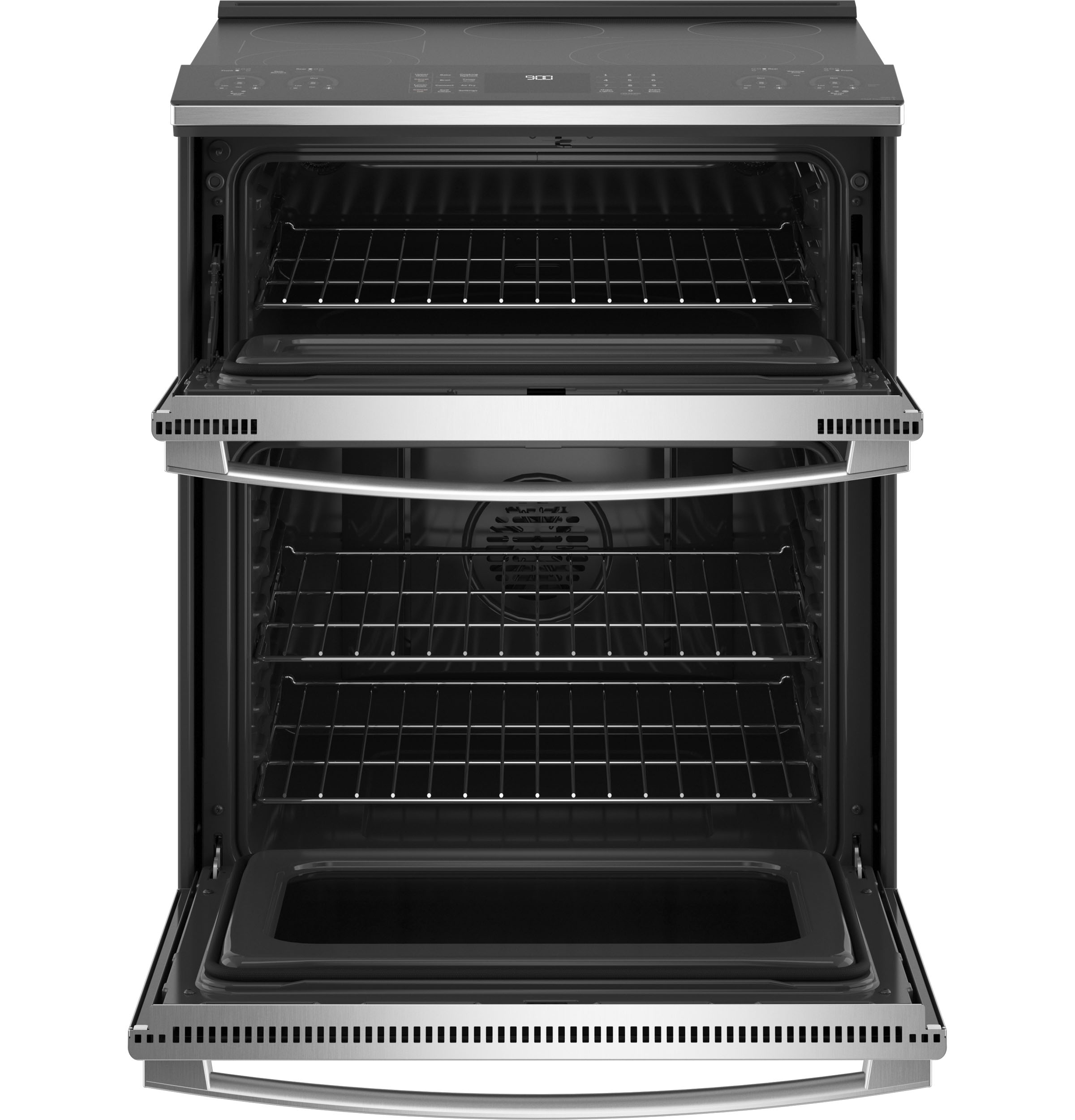 30" Smart Slide-In Electric Double Oven Convection Fingerprint Resistant Range PS960YPFS