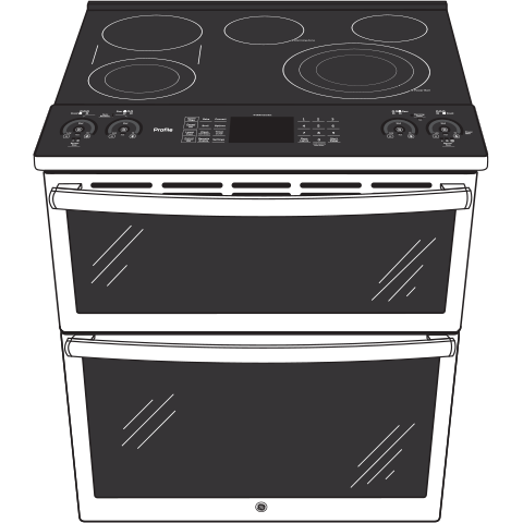 30" Smart Slide-In Electric Double Oven Convection Fingerprint Resistant Range PS960YPFS