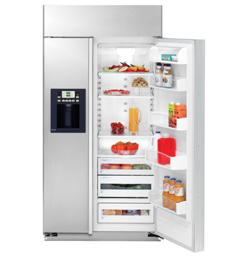 42" Built-In Stainless Side-by-Side Refrigerator with Electronic Dispenser PSB42LSRBV