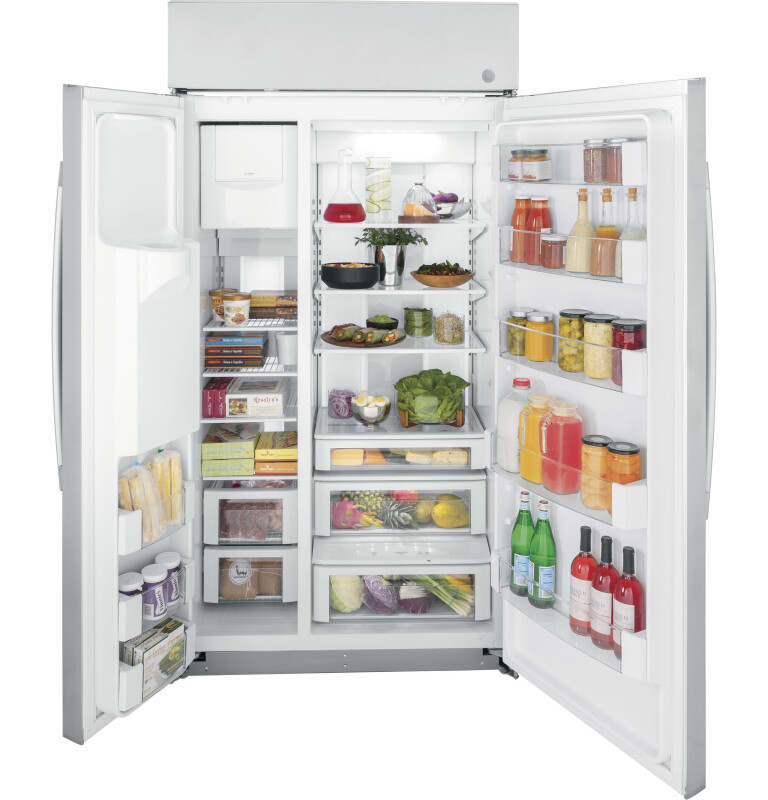 Ge Profile™ 42" Smart Built-in Side-by-side Refrigerator With Dispenser PSB42YSNSS