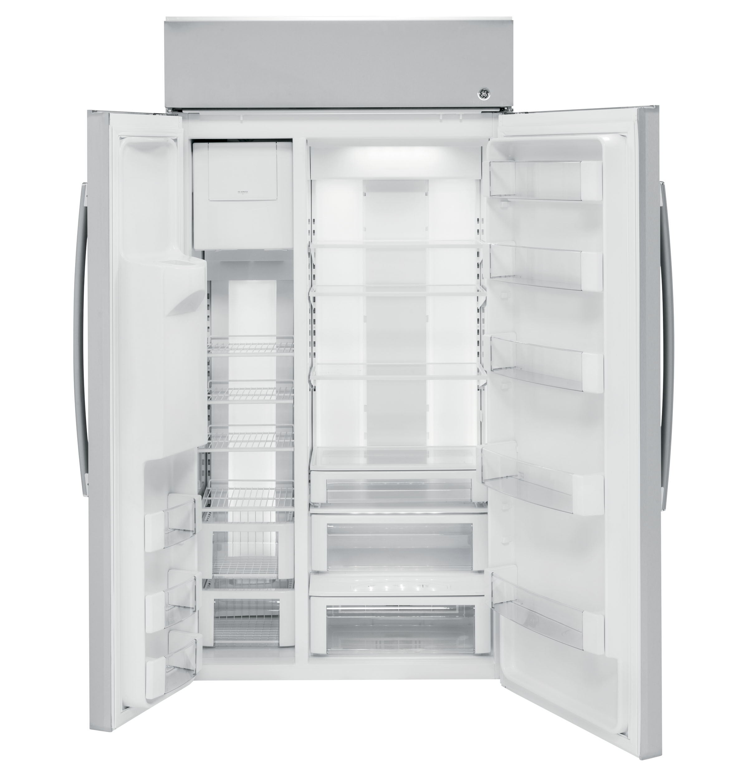 Series 48" Built-In Side-by-Side Refrigerator with Dispenser PSB48YSKSS