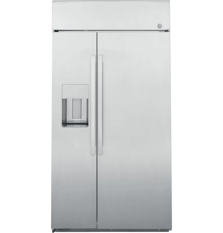 GE Profile Series 48" Smart Built-In Side-by-Side Refrigerator with Dispenser Gray PSB48YSNSS Picture 1
