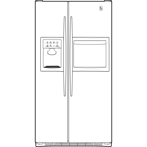 CustomStyle 22.6 Cu. Ft. Side-By-Side Refrigerator PSC23NHSBB