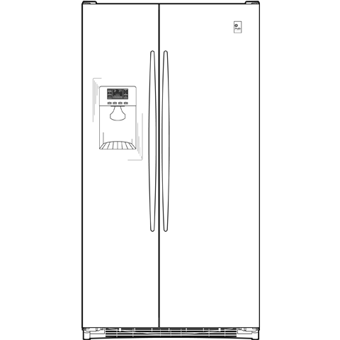 24.6 Cu. Ft. Side-by-Side Refrigerator PSCF5RGXCC
