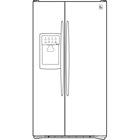 25.5 Cu. Ft. Side-by-Side Refrigerator with Integrated Dispenser PSF26NGTBB