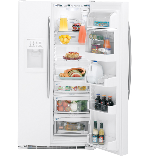 25.5 Cu. Ft. High-Gloss Side-By-Side Refrigerator with Dispenser PSF26PGSWS