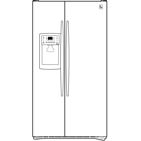 25.5 Cu. Ft. Side-by-Side Refrigerator with Integrated Dispenser PSF26PGTBB