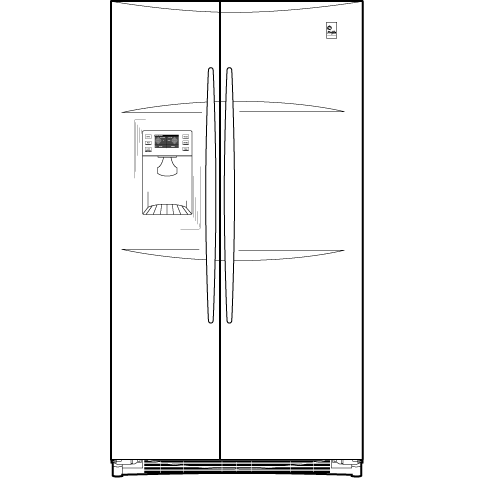 23.2 Cu. Ft. Stainless-Wrapped Side-by-Side Refrigerator PSFW3YGXSS