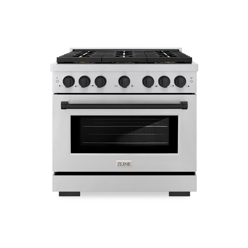 Autograph Edition 36 in. 5.2 cu. ft. Paramount Gas Range with 6 Burner DuoPro™ Cooktop and Convection Gas Oven PSGRZ36MB