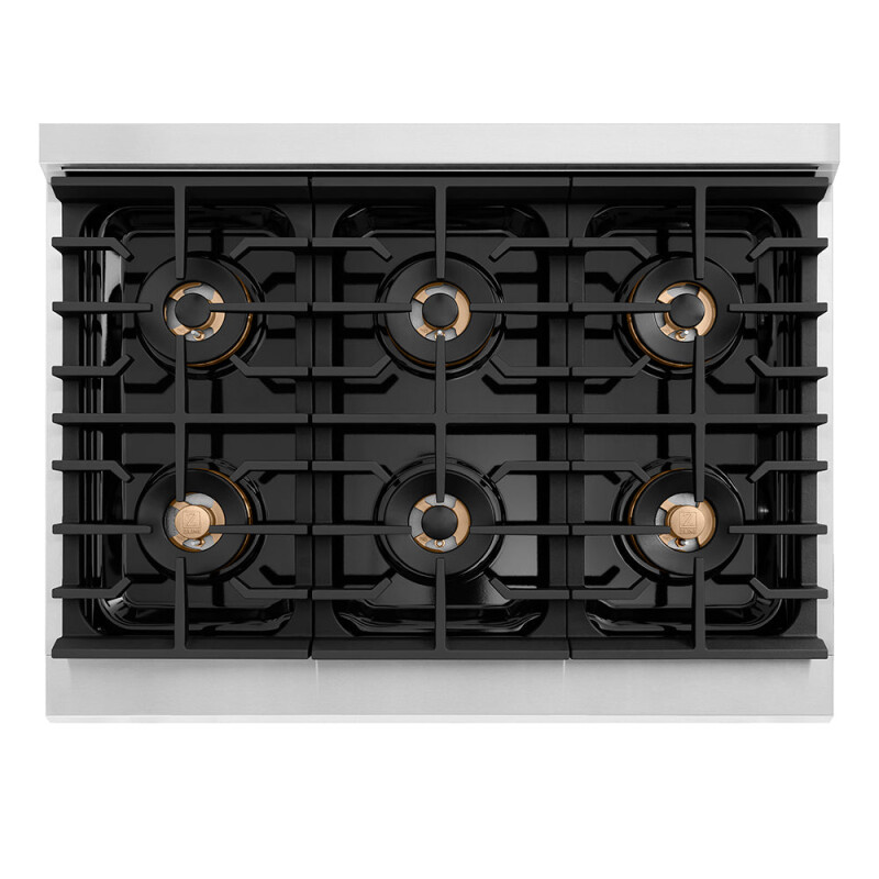 Autograph Edition 36 in. 5.2 cu. ft. Paramount Gas Range with 6 Burner DuoPro™ Cooktop and Convection Gas Oven PSGRZ36MB