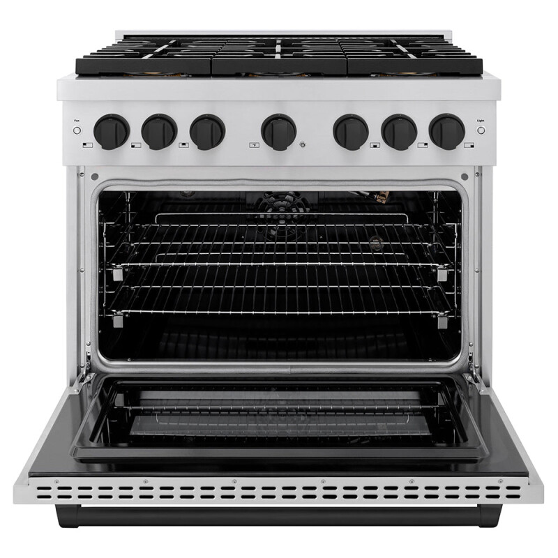 Autograph Edition 36 in. 5.2 cu. ft. Paramount Gas Range with 6 Burner DuoPro™ Cooktop and Convection Gas Oven PSGRZ36MB