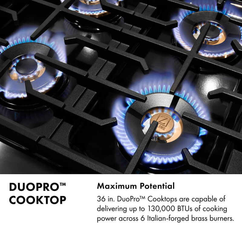 Autograph Edition 36 in. 5.2 cu. ft. Paramount Gas Range with 6 Burner DuoPro™ Cooktop and Convection Gas Oven PSGRZ36MB