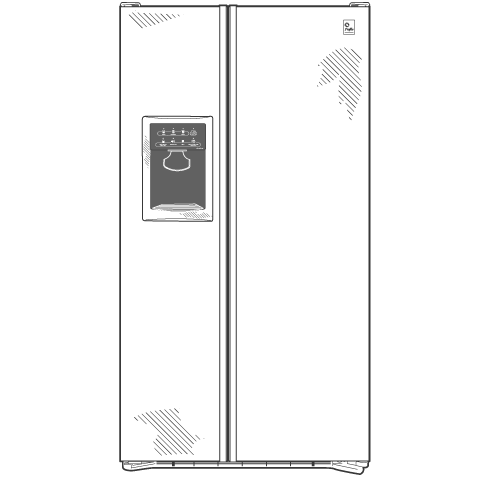 22.6 Cu. Ft. Stainless Side-By-Side Refrigerator with Dispenser PSH23PSSSV
