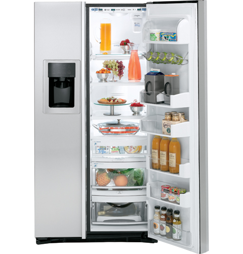 Counter-Depth 24.6 Cu. Ft. Stainless Side-by-Side Refrigerator PSH25MSTSV