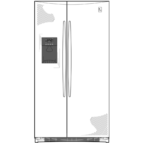 25.6 Cu. Ft. Side-by-Side Refrigerator with Dispenser PSHS6TGXSS