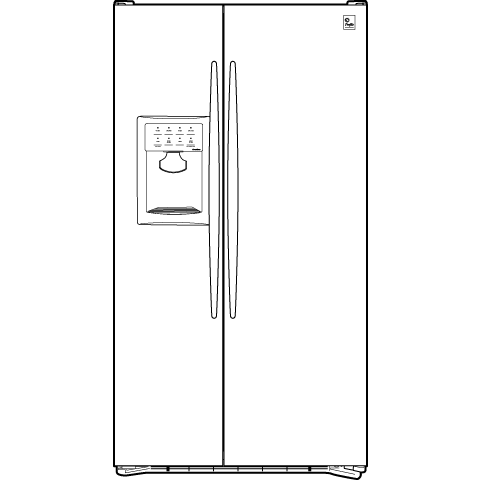 23.1 Cu. Ft. Side-by-Side Refrigerator with Dispenser PSS23MGTBB